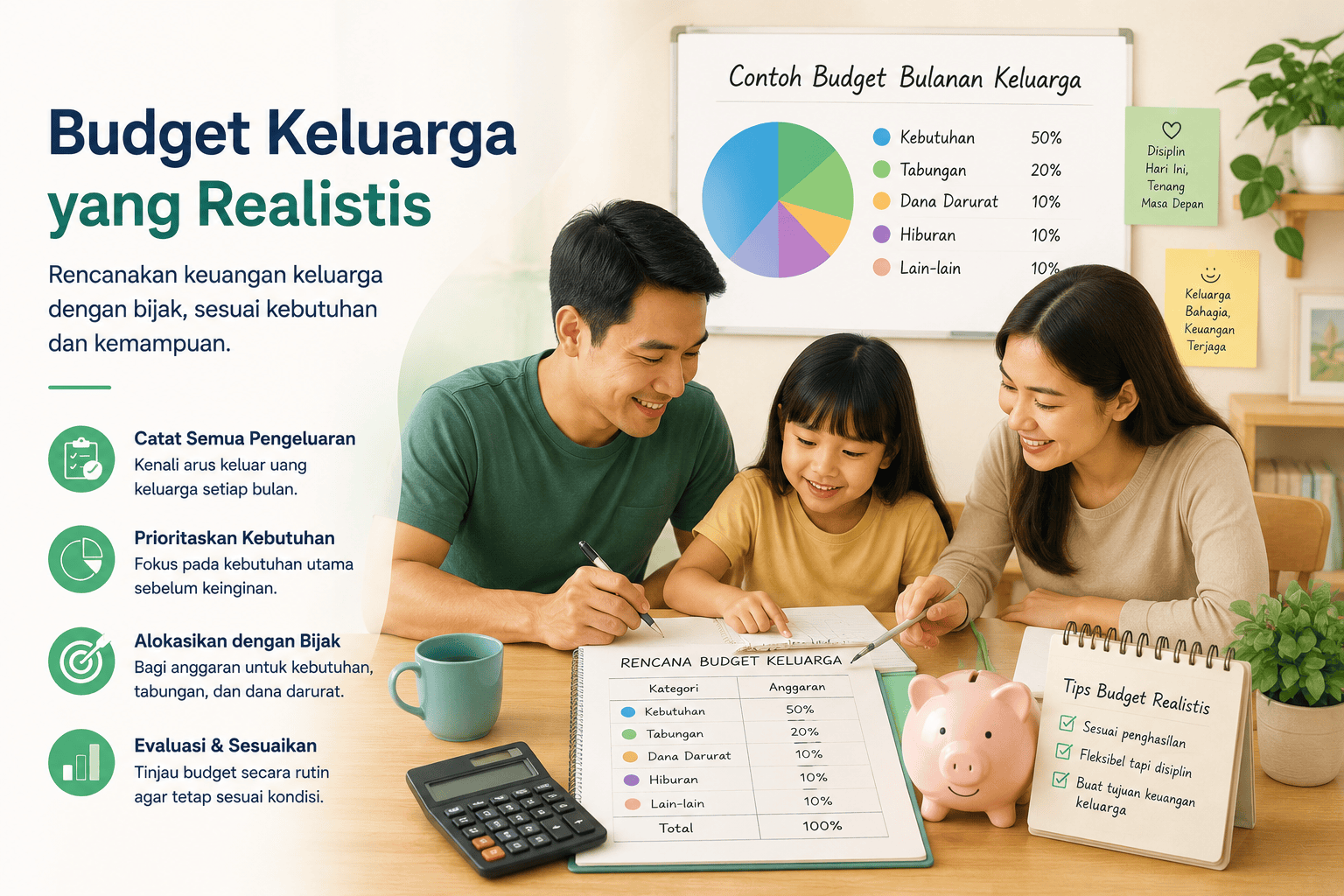Membuat budget keluarga yang realistis, bukan sekadar rapi