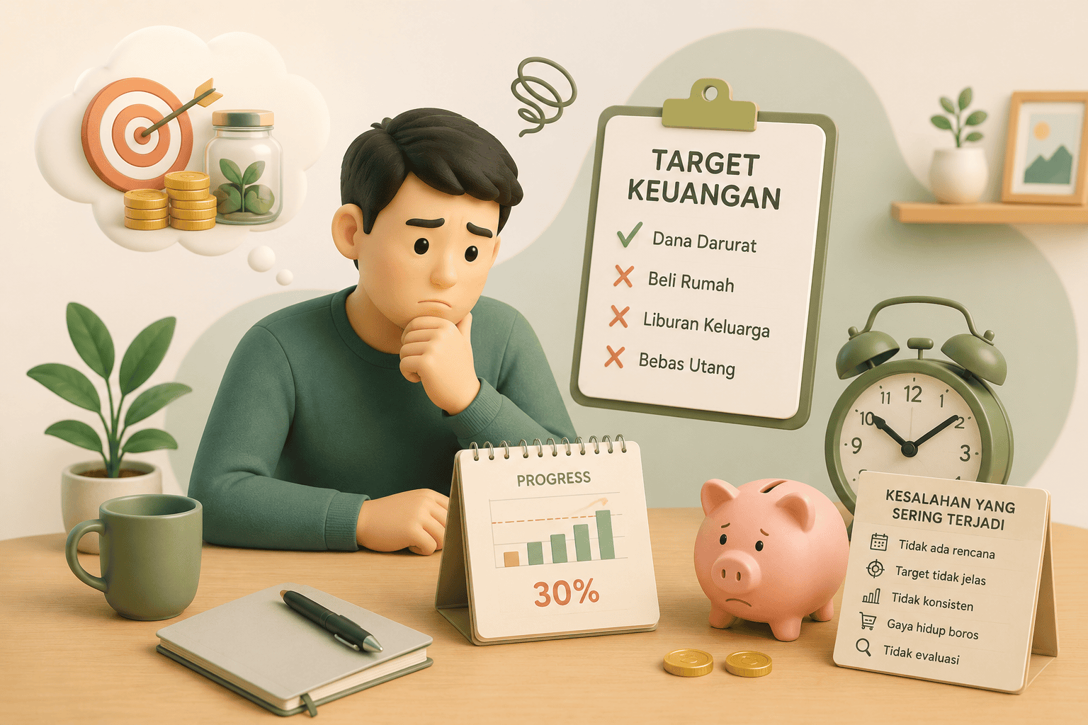 Cara Mencapai Target Keuangan yang Sering Tertunda